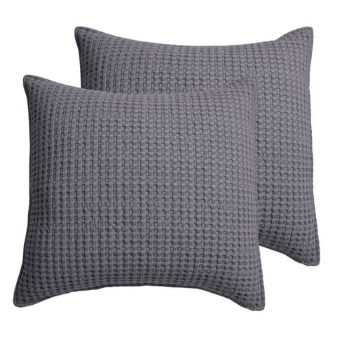 Levtex Home Mills Waffle Grey Square Pillow