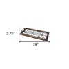 HomeRoots 28" Brown Wood Indoor Outdoor Tray With Handles - 3 of 4
