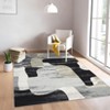 Washable Area Rug Modern Rug Non Slip Rug Low Pile Rugs Color Block Patchwork Throw Rug Foldable Indoor Carpet for Living Room Bedroom - 3 of 4