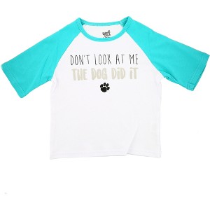 Pavilion Gift Company - Dog Did It - 2T 3/4 Length Teal Sleeve Shirt - Shirts - 1 of 4