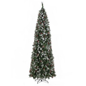 GlasFlength Artificial Trees Special Slim Pencil Shaped Christmas Tree Fashion Cute Design for Holiday Decoration, Green, 12.99"*12.99"*45.27" - 1 of 4