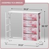Sorbus 8 Drawers Dresser- Storage Unit with Steel Frame, Wood Top, Fabric Bins - for Bedroom, Closet, Office and more - 2 of 4