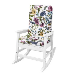HYLEORY Oversized Outdoor Rocking Chair HDPE Rocking Chair with Cushion, Patio Rocking Chairs,Adirondack Chair for Porch - 1 of 4