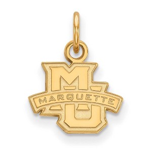 Black Bow Jewelry 10k Yellow Gold Marquette Golden Eagles NCAA Extra Small Pendant - 1 of 3