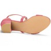 Allegra K Women's Open Toe Crisscross Buckle Ankle Strap Block Heel Sandals - 4 of 4