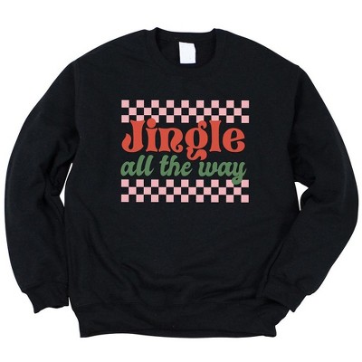 Simply Sage Market Women's Graphic Sweatshirt Jingle All The Way Checkered