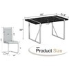 NicBex Dining Table Set for 4 Rustic Industrial Rectangular Dining Table with MDF Tabletop with 4 PU Chairs for Kitchen - 4 of 4