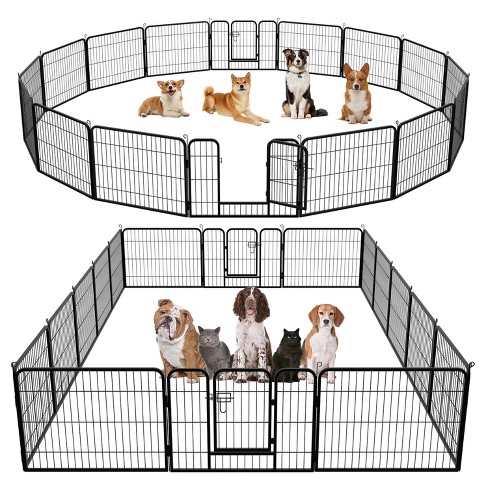 Fdw Dog Playpen Pet Dog Fence 24 Height 16 Panels Metal Dog Pen Outdoor Exercise Pen With Doors pet Puppy Playpen For Rv camping yard Target