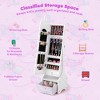 Tangkula Kids Jewelry Cabinet w/ Full-Length Mirror 2 Adjustable Tilt Angles Drawer White - 4 of 4