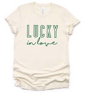 Simply Sage Market Women's Lucky In Love Short Sleeve Graphic Tee - 1 of 4