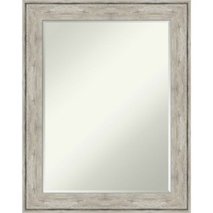 Amanti Art Crackled Metallic Petite Bevel Bathroom Wall Mirror 29 x 23 in. - 1 of 4