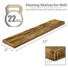 2 Pack (35"x9") Sorbus Long Floating Wall Shelves for Bedroom, Decor, Kitchen, Living Room - for Trophies, Frames, Bookshelf - 3 of 4