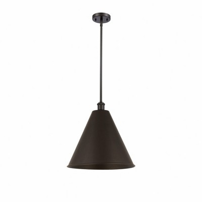 Ballston Cone - 1 Light Pendant In Industrial Style-16.75 Inches Tall and 16 Inches Wide