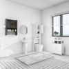 Bathroom Wall Cabinet with Doors Adjustable Shelf Towel Bar and Paper Holder Over-The-Toilet Storage - 3 of 4