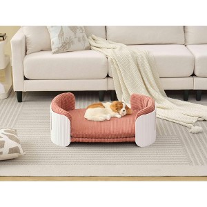 ROOMTEC Cat Couch Bed, Pet Sofa for Indoor Cats w/Removable Mattress Cover Suitable for Mid or large animal - 1 of 4
