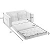 NicBex Couches for Living Room 3 Fold Sofa Velvet linen fabric Convertible Futon Couch Sleeper Sofabed Pull Out Couch Bed - 3 of 4