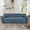 APRILSOUL Minimalist Compression Sofa, Curved Design, 3-Seater High-Density Foam, Ergonomic Arc Armrests, No Assembly - 2 of 4