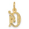 Black Bow Jewelry 14k Yellow Gold, Isabelle Collection, Mini Letter G Initial Charm - 3 of 4