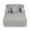 Akoasm Modern Plush Velvet Fabric Single Sofa for Living Room & Bedroom-Gray - 4 of 4