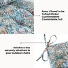 ARTPLAN Outdoor Chair Cushion,High Back Tufted Patio Cushion with Tie for Adirondack Rocker Chair,44"x21"x4",1 Count,Floral - 3 of 4