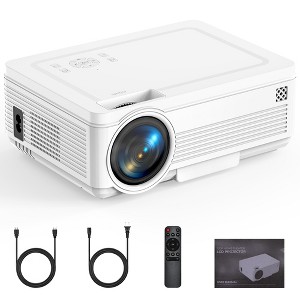 SUGIFT Portable Mini Projector 30 to 120 Inch Screen Keystone 15° Correction HDMI USB AV TF VGA for Home Outdoor Movie Office - 1 of 4