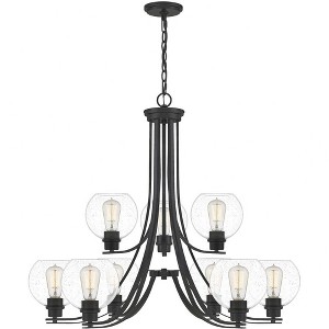 Quoizel Lighting Pruitt 9 - Light Chandelier in  Matte Black - 1 of 3