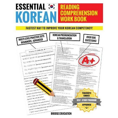 Essential Korean Reading Comprehension Workbook - by  Bridge Education (Paperback)