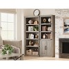 5 Tier Book case with Cabinet, Farmhouse Book Shelf with Storage, 68.7" Tall Wooden 5 Shelf Book Case for Home Office, Living Room - 4 of 4