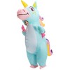 Joyfy Kids Halloween Inflatable Costume, Blue Unicorn Full Body Blow Up Costume for Role Play Dress up Party, M - 4 of 4