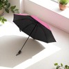 Unique Bargains Portable Umbrella 8-Rib Solid Color Manual Sun Impact Cloth Vinyl 39.37"x27.17" 1 Pcs - 2 of 4