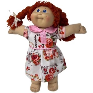 Doll Clothes Superstore Handmade Pink Flower Dress for 15-16" Baby Dolls & Cabbage Patch Kids - 1 of 4