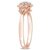 EVERLY JEWELRY |Rose Plated Sterling Silver 1/10 CT TW Diamond Fashion Ring - 2 of 4
