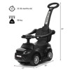Infans 3 in 1 Ride on Push Car Toddler Stroller Sliding Car w/Music - 3 of 4