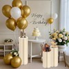 3PCS Cylinder Stands for Party, Round Foldable Cylinder Pedestal Stand with Acrylic Disc for Baby Shower, Birthday, Wedding, Event Centerpieces - 2 of 4