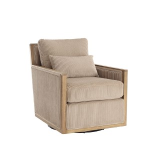 NicBex Corduroy Swivel Barrel Accent Chair,Upholstered Swivel Living Room Chairs with High Backrest,Cozy Armchair,Accent Chairs for Living Room - 1 of 4