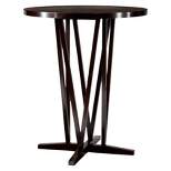 Devon Bistro Bar Height Table Wood/Coffee - Aiden Lane