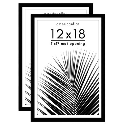 Americanflat 2 Pack of Picture Frames with Mat - Plexiglass Cover