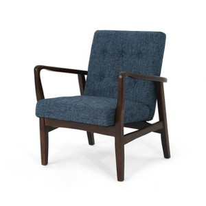 Marcola Mid Century Club Chair Weave Indigo - Christopher Knight Home, Blue