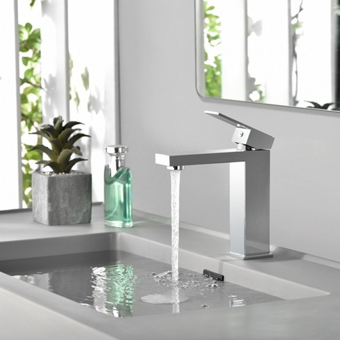 Sumerain Chrome Bathroom Sink Faucet, Single Hole Faucets, Stainless ...