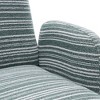 ORRD Modern 360° Swivel Lounge Chair with Striped Fabric, Metal Base Accent Chair for Living Room & Bedroom,Red - 3 of 4