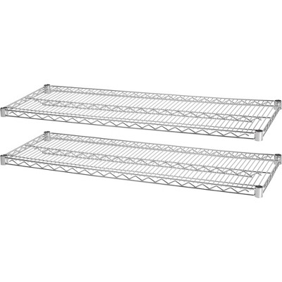 Lorell Industrial Wire Shelving 2 Extra Shelves 36"x18" 2/Pk CE 84189