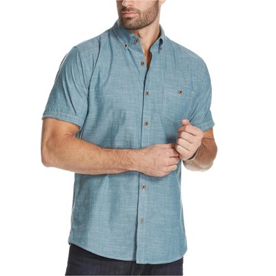 Weatherproof Mens Chambray Button Up Shirt