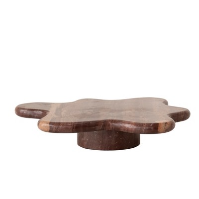 Storied Home Chocolate Marble & Iron Organic Lazy Susan : Target