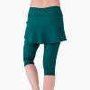 Calypsa Women's Chlorine Resistant Skirted Swim Capris - 3 of 3
