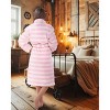 ADR Women's Plush Robe, Women's Plush Bathrobe, Fuzzy Pink Purple Comfy Robe Woman - 3 of 3