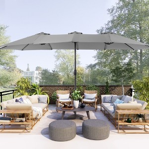 Sonkuki 15x9ft Double-Sided Patio Umbrella Aluminum with Large Canopy - 1 of 4