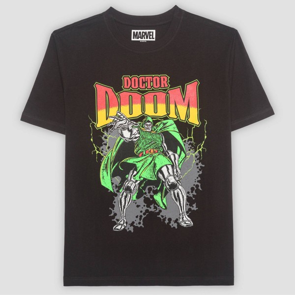 Camiseta gráfica de Marvel Dr. Doom para hombre - Negro