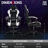 Bosmiller Ergonomic Reclining Gaming Chair with Linkage Armrests & Footrest, Racing Office Chair, PU Leather Computer Desk Chair - 2 of 4