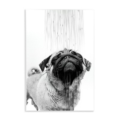 Stupell Industries Pug Bathroom Splash Wall Plaque Art