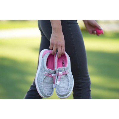 Обувь SKONI Women's Spikeless | Slip On | Lightweight | Golf Shoe (Grey/Pink, 7.5) — фото 3